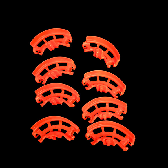 ThinkFun Rollercoaster Challenge Red Curved Track Replacement Parts Lot of 8 - Picture 1 of 2